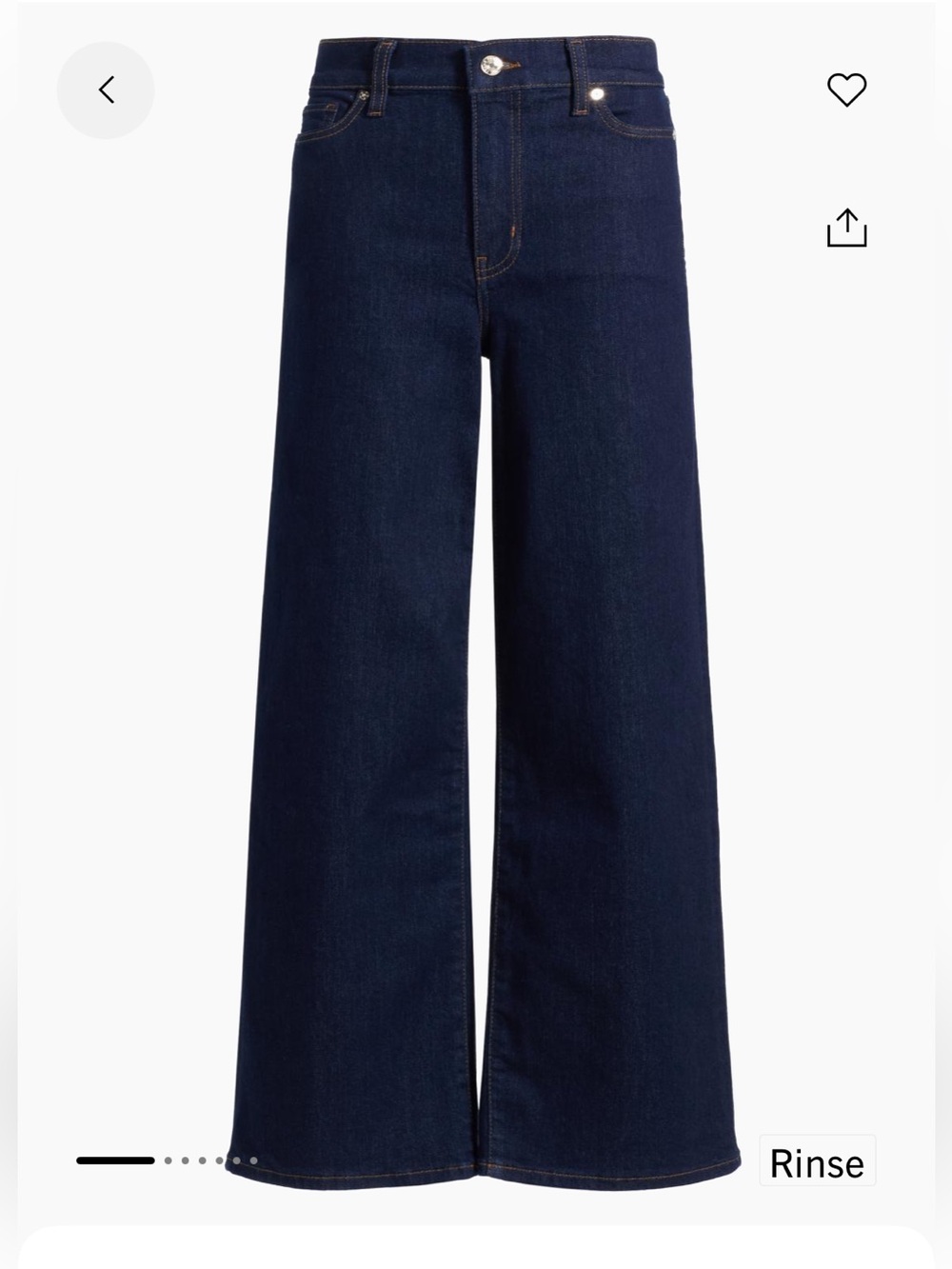 Frame Denim Wide-Leg Palazzo Jeans - Dark Rinse Navy